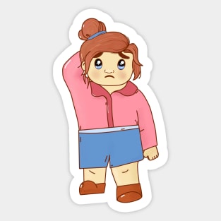 Cute pleading girl Sticker